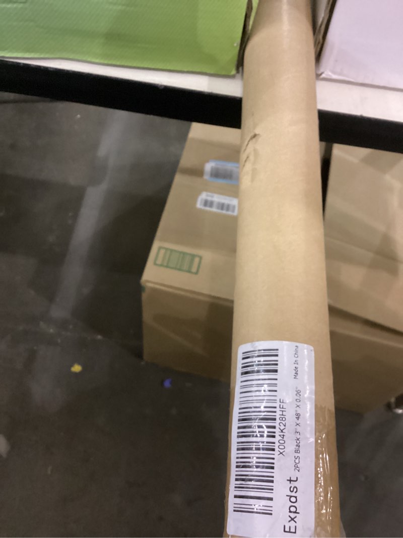 2pc black 3”x48”x0.06”