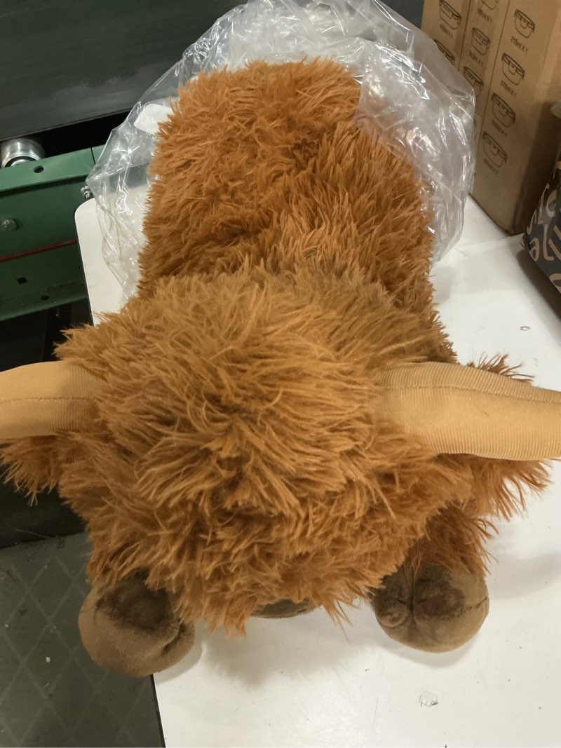 Condition photo showing Good Condition for highland cow weighted stuffed animals 5 lbs 22 in, highland cow weighted stuffed animal plushies, adorable stuffed animal pillows gifts for kids and adults highland cow-p