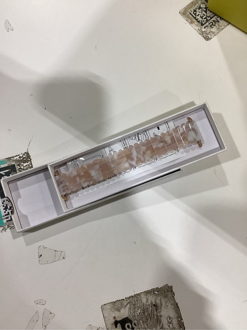 Condition photo showing Good Condition for v-moro resin stretchy band compatible with apple watch 38/40/41mm, 42/44/45/46/49mm fashion cute strap for iwatch 10/9/8/7/6/5/4/3/2/1/se lightweight elastic bracelet wristband women,s/m size floral pink- rose gold m(6.2"-7.1")-42mm/44mm/45mm/46mm/49mm