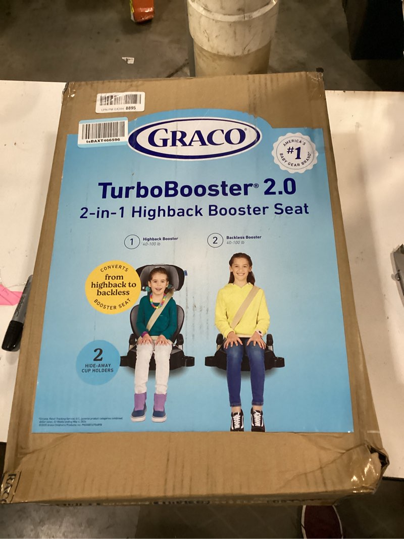 Condition photo showing New/Like New for graco turbobooster 2.0 highback booster car seat, declan no style name declan