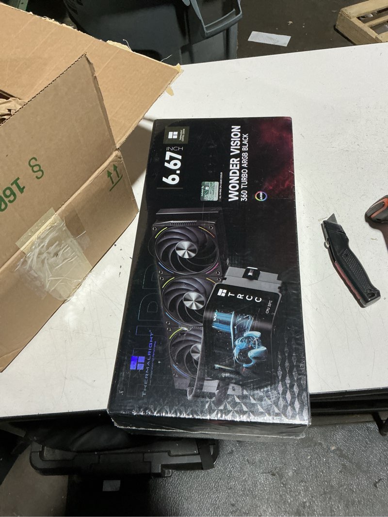 Condition photo showing New/Like New for thermalright wonder vision 360 turbo argb black cpu water cooler, 60hz curved screen with 2400x1080 resolution,for am4/am5,intel lga1851/1700,6.67in 3d screen high performance pump,3000rpm fan speed wv360 t -black