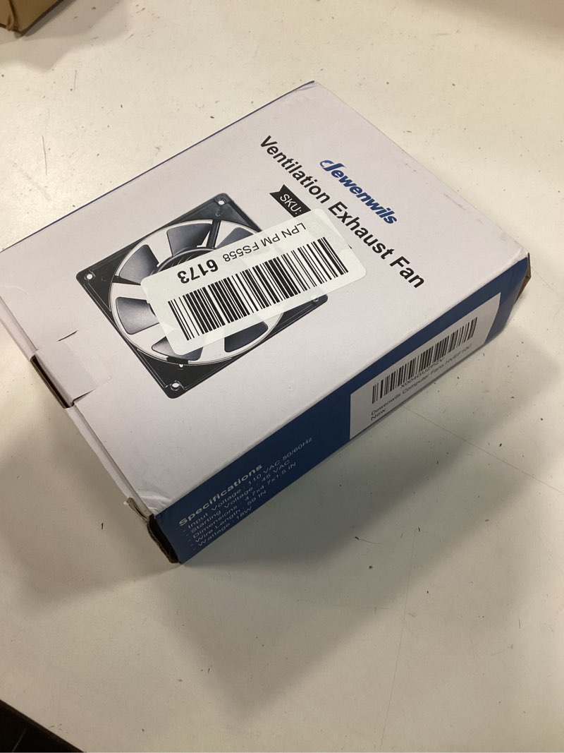 Condition photo showing New/Like New for DEWENWILS 120V AC Fan, Waterproof Exhaust Fan 120mm, 18W 2850RPM 90CFM, DIY Cooling Fan for Refrigerator, Computer Case, Compressor Engine, Generator, UL Listed 120mm×38mm 1 pack