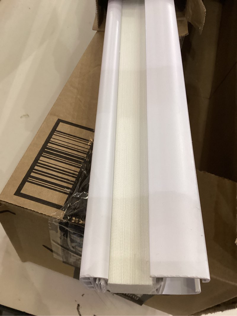 Condition photo showing As Is for Cordless Light Filtering Mini Blind - 22 Inch Width, 64 Inch Length, 1" Slat Size - Pearl White - Cordless GII Morningstar Horizontal Windows Blinds for Interior by Achim Home Decor 22"W x 64"H Pearl White