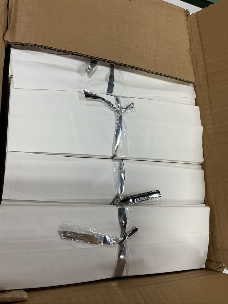 Condition photo showing Good Condition for 3000 pieces silverware sleeves disposable, churro bags, paper silverware holder for kitchen, utensils, cutlery, bakery rods and candy, 3.1 x 9.8 inch(white)