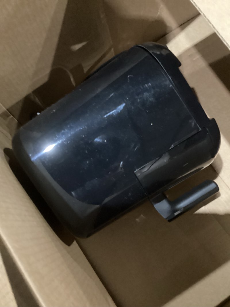 Condition photo showing As Is for CHEFMAN 2 Qt Mini Air Fryer – Digital Space-Saving Compact Air Fryer with Nonstick and Dishwasher Safe Basket, Quick & Easy Meals in Minutes, Features Digital Timer and Shake Reminder – Black