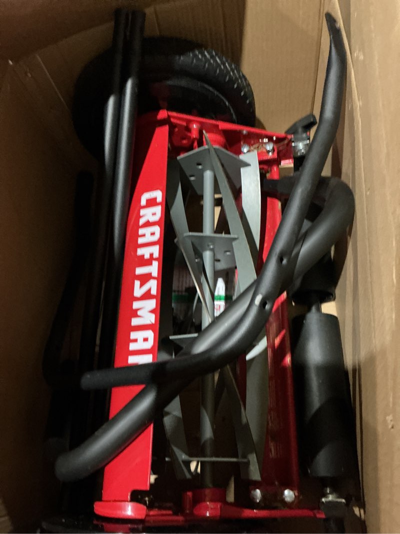 Condition photo showing As Is for craftsman 16-in 5 reel lawn mower