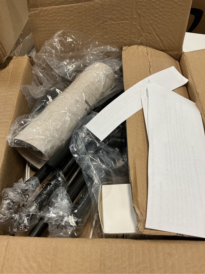 Condition photo showing Good Condition for EDISHINE Modern Floor Lamps for Living Room, 64.7" Minimalist Standing Lamp with 3 Color Temperatures Bulb & Adjustable Linen Shade, Foot Pedal Switch, Arc Tall Lamp for Bedroom Office, Black