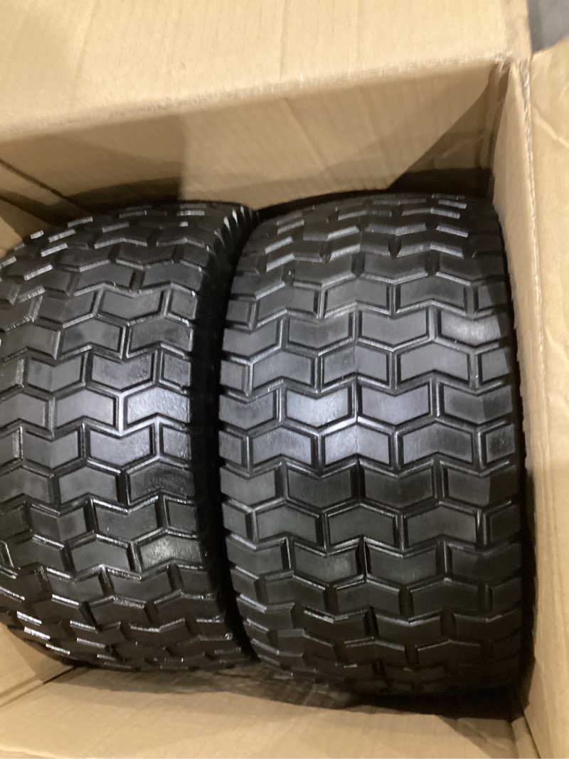 gicool 13x6.50-6 tire and wheel, 13x6.5-6" flat-free lawn mower tires, 3”-6.5“ centered hub, 3/4" or