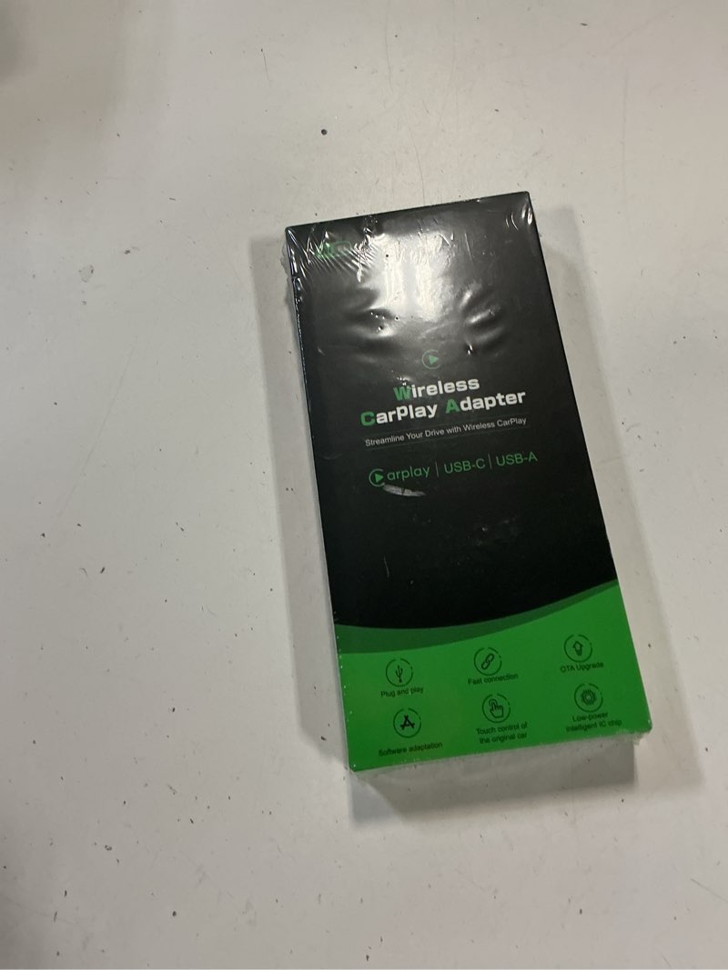 Condition photo showing New/Like New for wireless carplay adapter for apple - 2025 slim edition, plug & play connection converts factory wired to wireless carplay adapter for iphone carplay dongle for ios 10+ (black)
