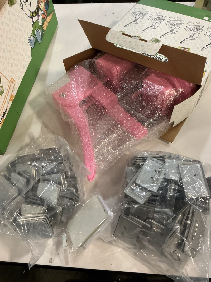 Condition photo showing Good Condition for Fridge Magnet Button Maker Machine, 60 * 40mm/1.57 * 2.36 inch Square-Shaped Pin Maker Machine for Refrigerator Magnet, DIY Square Button Press Machine with 100 Pcs Supplies.