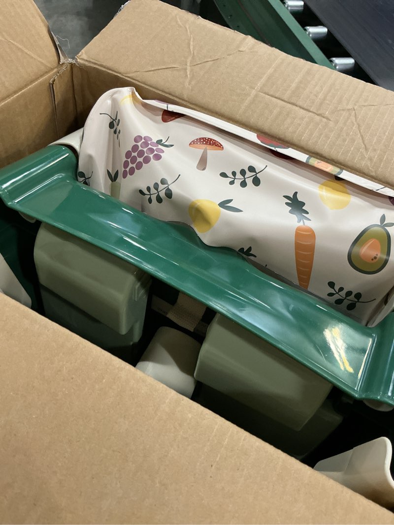 Condition photo showing As Is for safety 1st deluxe 5-in-1 sit, snack & go convertible toddler booster seat, turnip the beet