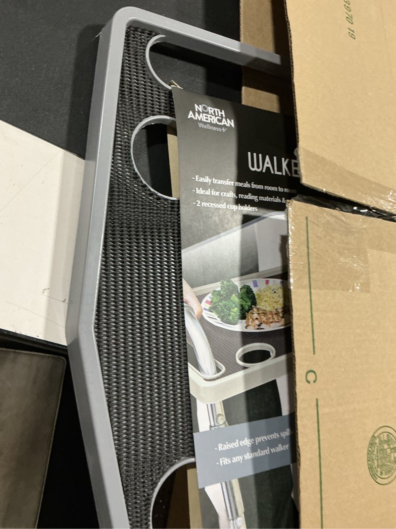 north american health +wellness walker tray, gray, 1 count (pack of 1)