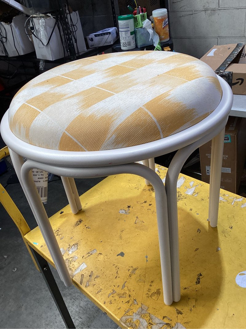 Condition photo showing Good Condition for metal round travel accent patio stool yellow - threshold™