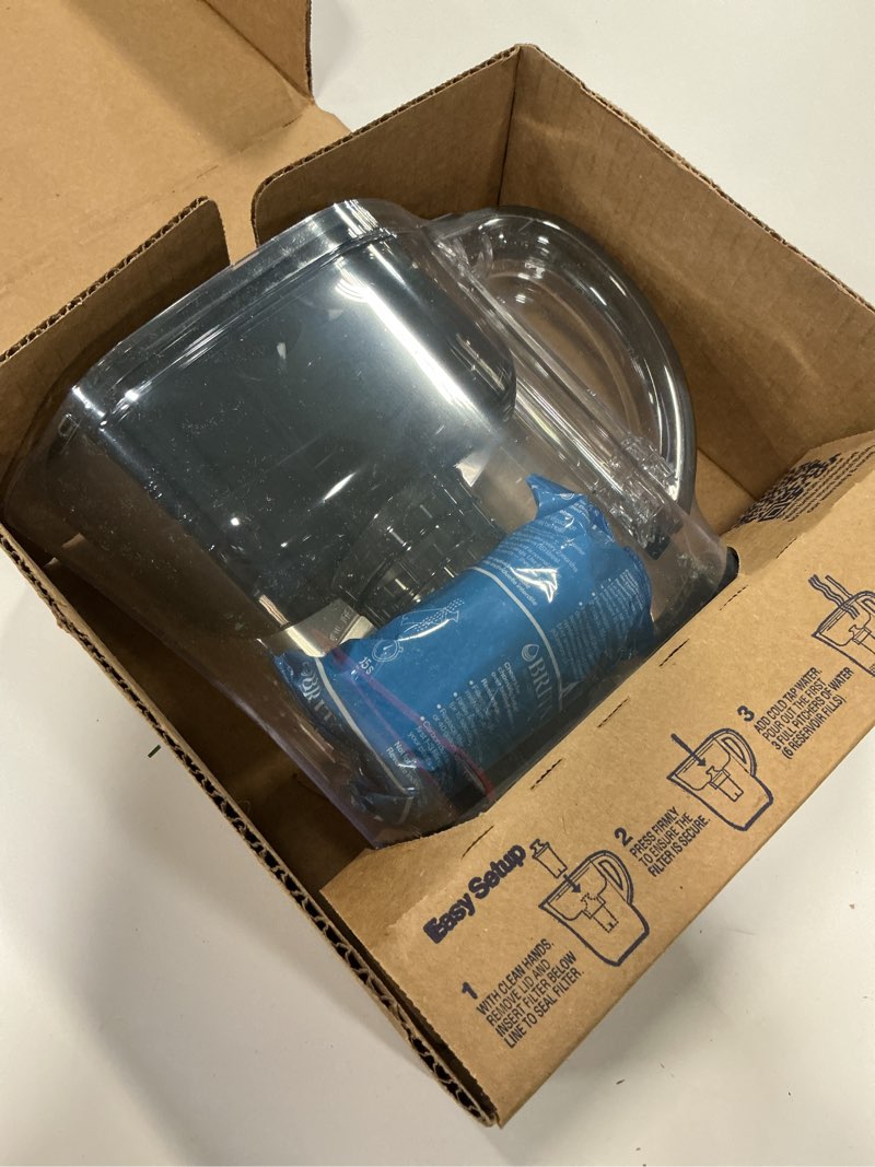 Condition photo showing As Is for Brita Small 6 Cup Water Filter Pitcher, 1 BritaPlus Filter, Metro, Black (Package May Vary) Brita Plus Black