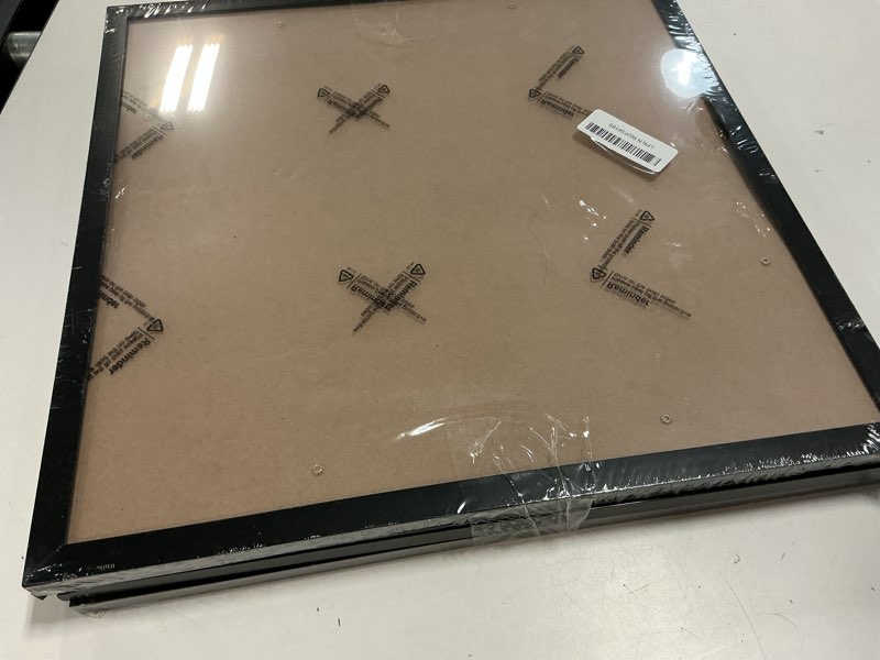 Condition photo showing As Is for fxojyvo 16x16 frame set of 3, black picture frame for 16 x 16 square picture poster photo, light weight and high transparent 16 by 16 frame for wall - 3 pack/black/16 x16 3 16x16