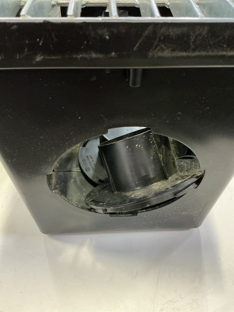 Condition photo showing As Is for 12 in. square catch basin drain kit with 2-opening catch basin steel grate 2-outlet adapters 1-outlet plug