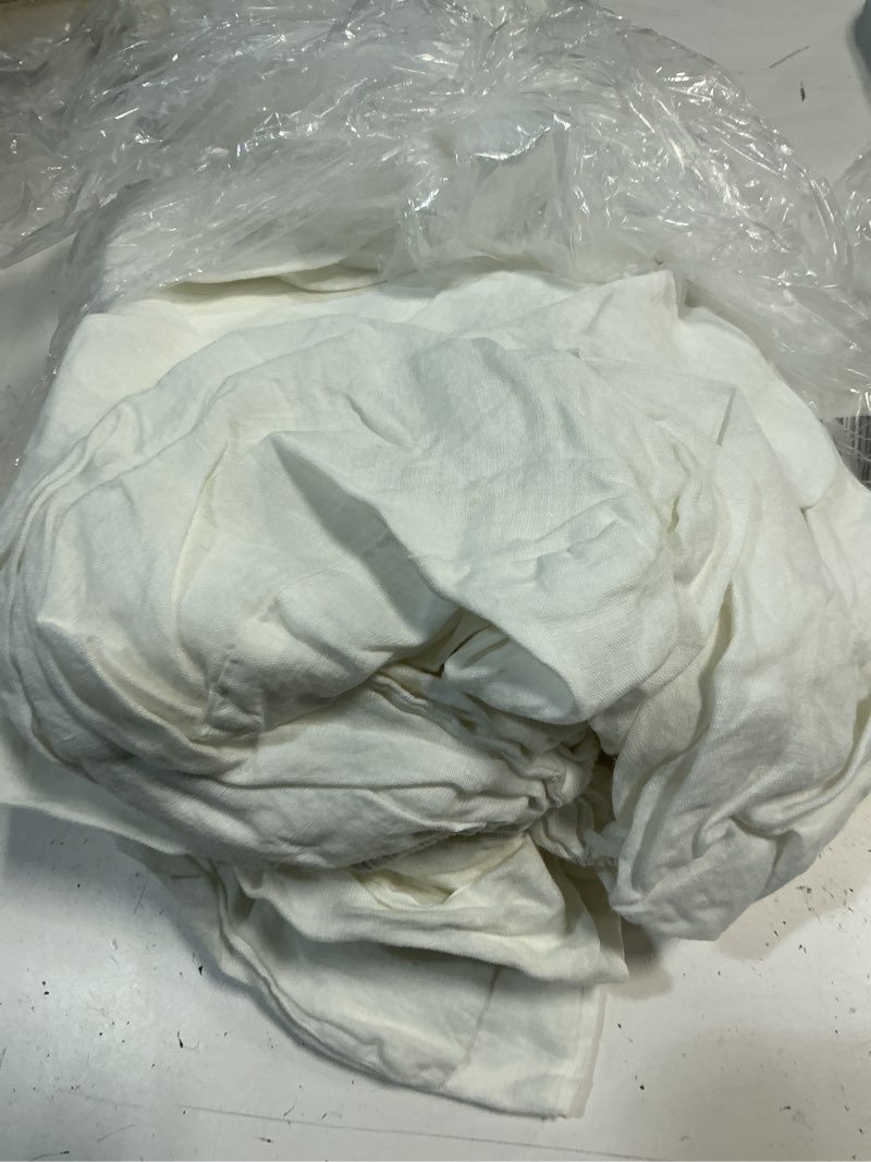 Condition photo showing As Is for quince european linen fitted sheet set, king, white