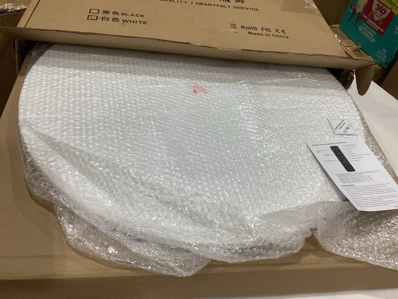 Condition photo showing Good Condition for motorized rotating display stand, angle speed adjustable electric rotating turntable, 360 degree 330 lbs load auto rotating platform for photography big size products display video show, wired white 23.6inch/ 330lbs load, wired, white