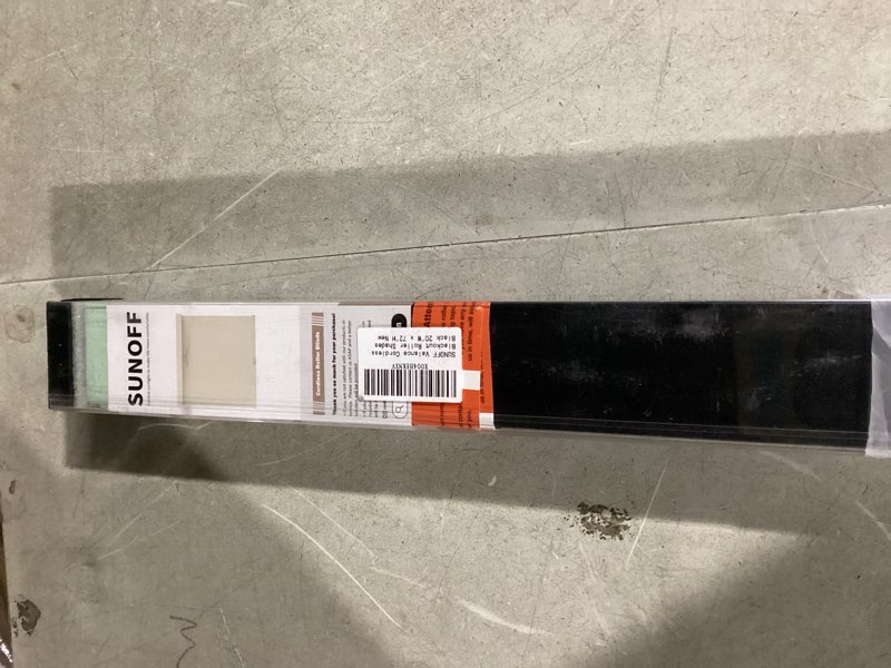 Condition photo showing Good Condition for cordless blackout roller shades blinds for windows free-stop,pull down room darkening with valance,thermal insulated woven fabric window door blinds for home,office,black 20" w x 72" h 20"w x 72"h black
