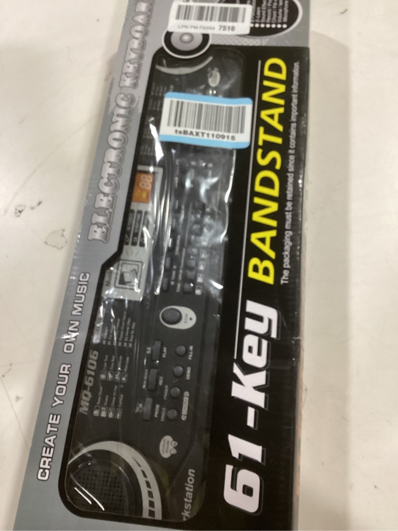 Condition photo showing Good Condition for 61 Key Piano Keyboard, Beginner Electronic Keyboard for Kids with Teaching Mode, 6 Demo Songs, 16 Tones, Microphone and Power Supply, Kids Piano Keyboard for Birthday Gift/Christmas Gift Black