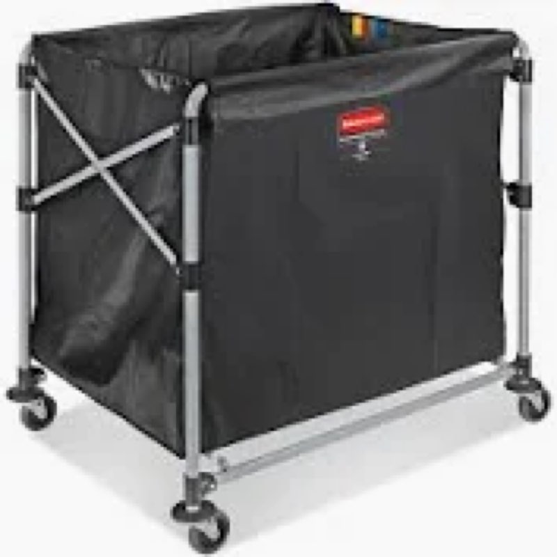 Collapsible Laundry Cart Heavy Duty Commercial Laundry Baskets with Wheels, Industrial Baskets Truck