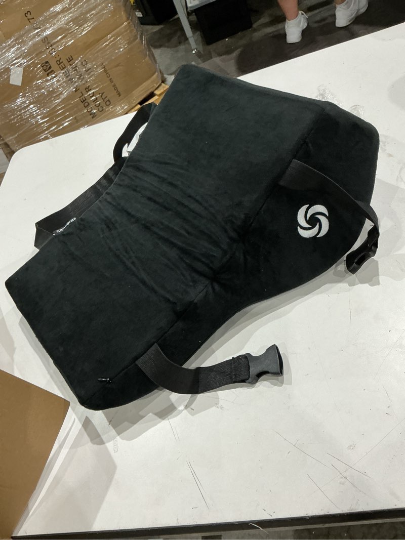 Condition photo showing Good Condition for samsonite lumbar support pillow mid and lower back with cooling – office chair back cushion, gaming chair, desk chair, car seat lumbar, work from home office accessories, black with cooling black with cooling gel