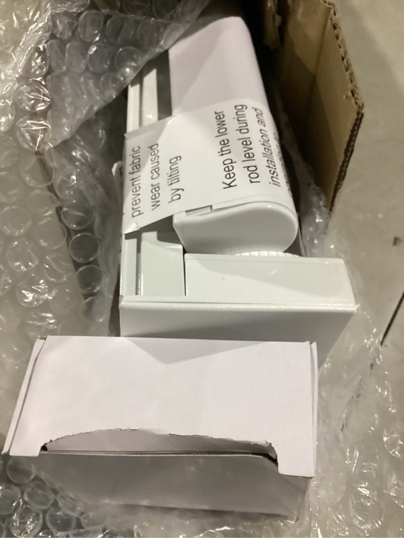 Condition photo showing Good Condition for Kokorona Zebra Blinds Roller Shades Cordless Window Blinds with Valance Cover, Day and Night Sheer Shades Dual Layer Fabric for Light Control Light Filtering Privacy, White, 25" W X 72" H 25"W x 72"H White