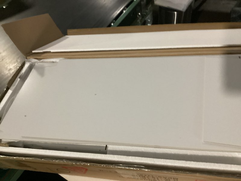 Condition photo showing New/Like New for White 5 Drawer Dresser for Bedroom, 15" D x 23.7" W x 40.4" H in Simply Modern Chest of Drawers, Wood Storage Dresser with Deep Drawers for Living Room Hallway Entryway, White