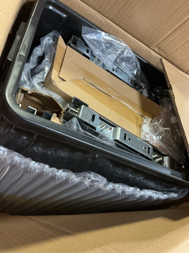 Condition photo showing Good Condition for Tiltable 10° Pull Out Trash Can Under Cabinet with 40Qt Bin, Under Sink Trash Can with Soft-Close Slides, Cabinet Trash Can Pull Out Kit, Easy to Take Out Bin for Minimum Cabinets Opening 12" W Single Black 10 Gal Trash Can