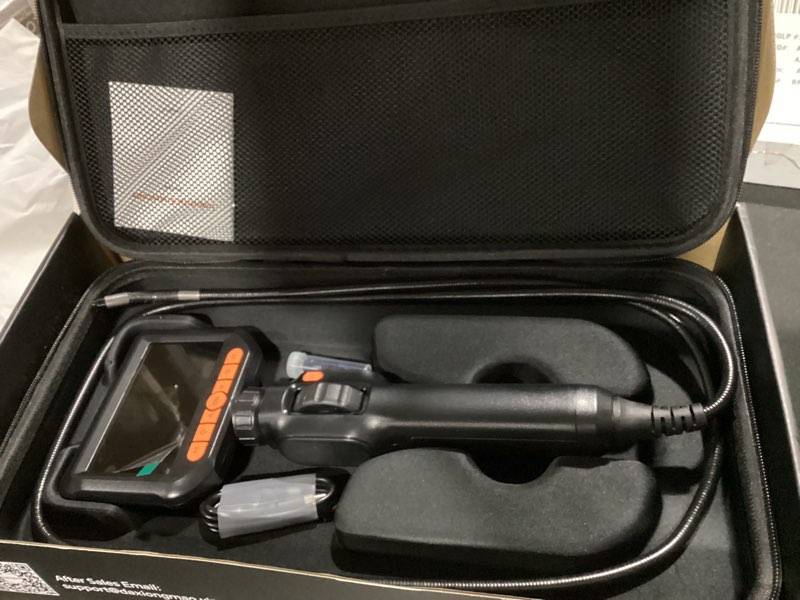 Condition photo showing Good Condition for daxiongmao borescope camera with lights, industrial endoscope inspection camera with articulated probe, flexible mechanic fiber optic snake scope cam for wall automotive engine inspect-5.0 ft