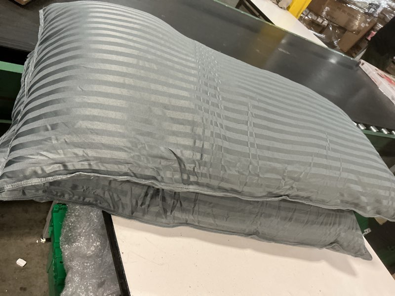 Condition photo showing Good Condition for Basic Beyond King Size Pillows for Sleeping - Soft Down Alternative Pillows Luxury Hotel Collection Bed Pillows Set of 2, Grey, 20x36 Inches Grey King (Pack of 2)