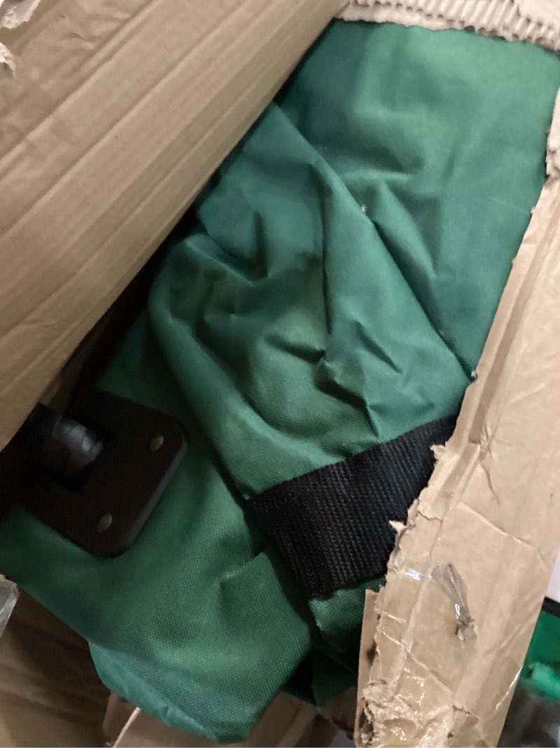 Condition photo showing As Is for Rolling Christmas Tree Storage Bag- For 12 FT Artificial Trees-Green Canvas Duffel with Wheels-Protects Holiday Decorations & Inflatables by Elf Stor