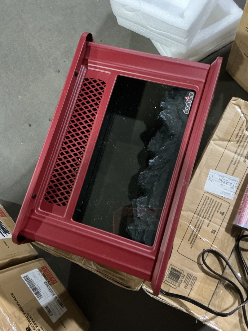 Condition photo showing Good Condition for Duraflame tabletop electric fireplace with flame effect dfs-559-03 CINNAMON