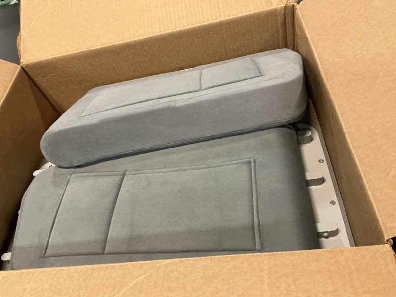 Condition photo showing Good Condition for optixcell reading pillow for gaming with ergonomic arm rests, wooden lap desk for laptop, support pillow with side pockets for reading, writing, working, gaming on bed, couch or floor (gray, large)