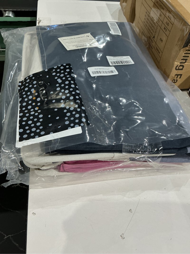 Condition photo showing Good Condition for homehacks 2 pack large laundry baskets, waterproof, freestanding laundry hampers, collapsible clothe