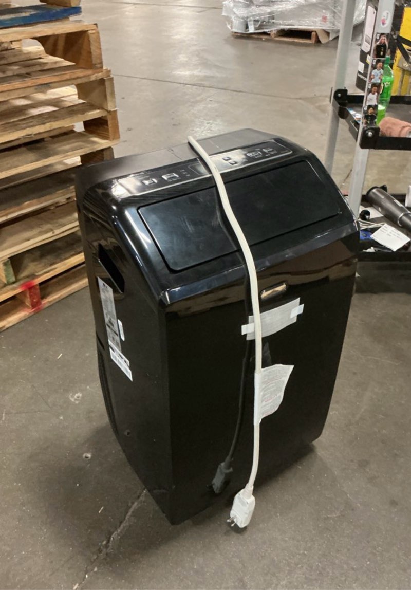 Condition photo showing As Is for lg 10,000 (doe) btu 115-volt portable air conditioner unit cools 450 sq. ft.