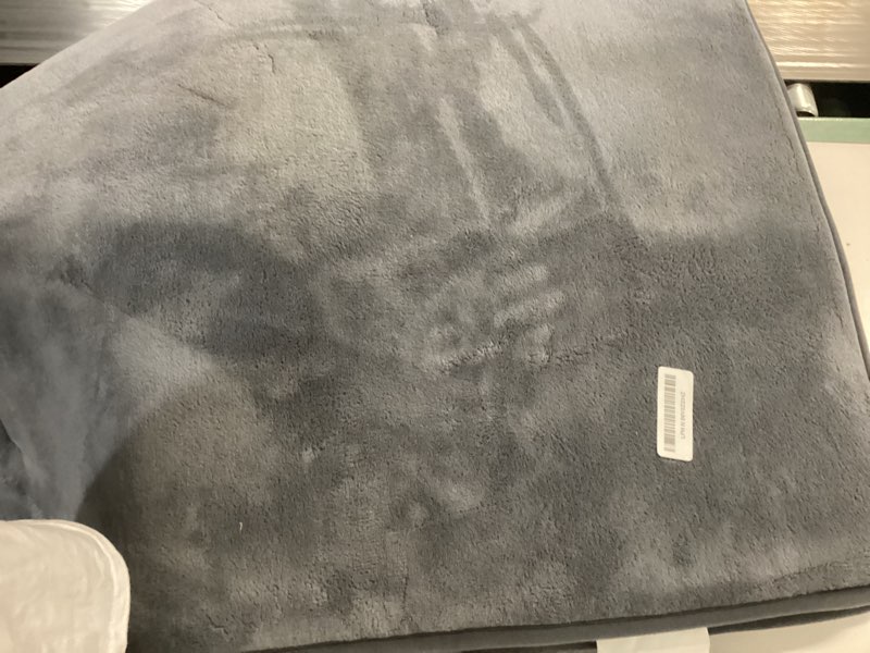 Condition photo showing As Is for papamat 1.3" thick baby floor play mat 50x50, basic padded foam mat for tummy time crawling, non slip cushioned for babies toddlers infants kids (dark grey) dark grey 50"x50"x1.3"