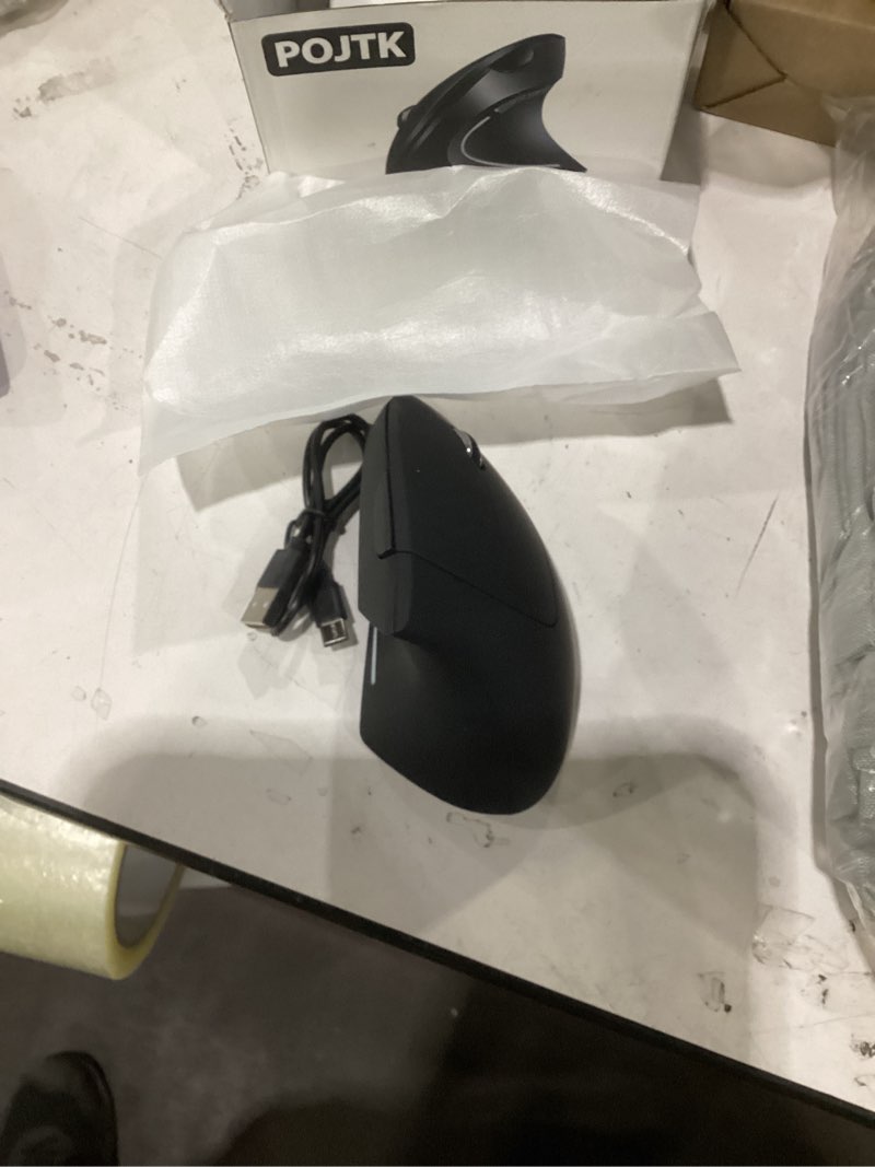 Condition photo showing New/Like New for ergonomic wireless rechargeable mouse, bluetooth+usb a+type c(3 in 1) connection, 5 levels up to 4800 dpi, 6 silent buttons, 2.4ghz carpal tunnel vertical mice, for laptop, desktop,macbook-black