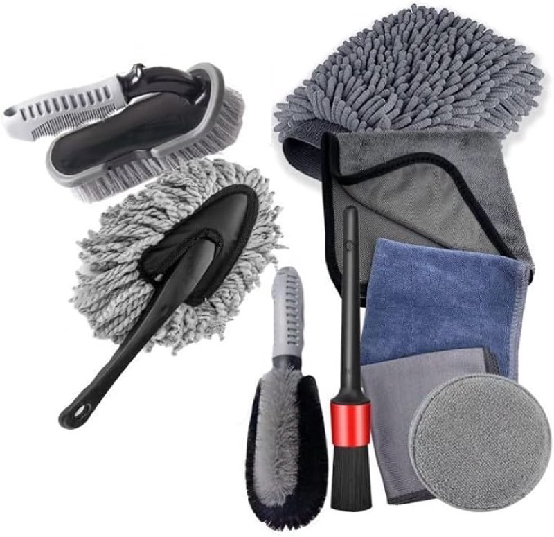 car interior cleaning kit for jeep wagoneer s 2024, automobile detailing kit interior cleaner, car detailing brushes, vehicle wash cleaning kit,a-9pcs