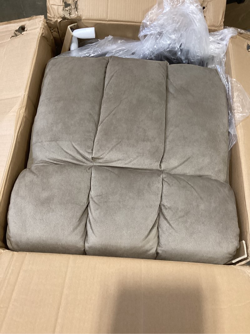 Condition photo showing Good Condition for canmov dual motor power lift recliner chair for elderly, 27" extra-wide seat 450 lbs weight capacity infinite position adjustment, with heated massage, cup holders and usb port, camel fabric camel ultrawide