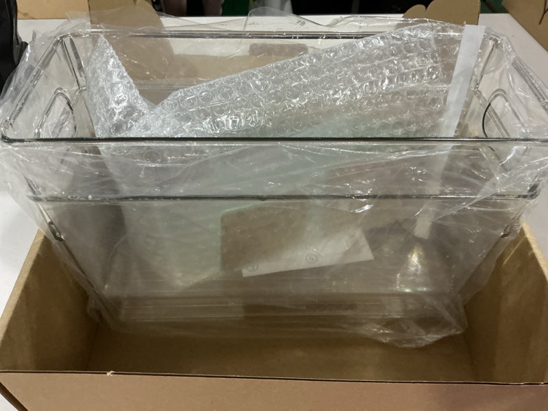 Condition photo showing Good Condition for breastmilk storage container with l shaped separator boards, dividers will flatten standing breast milk bags in organizer bins save refrigerator space | 2 containers-green green 2mm thick