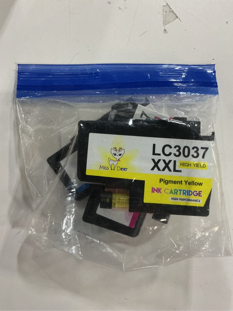 Condition photo showing As Is for Miss Deer Compatible LC3037 Ink Cartridges High-Yield Replacement for Brother LC 3037 XXL LC-3037XXL LC3037BK for MFC-J6945DW MFC-J6545DW MFC-J5845DW MFC-J5945DW (Black Cyan Yellow Magenta, 4 Packs) 4 Pack (1 Black, 1 Cyan, 1 Magenta, 1 Yellow)