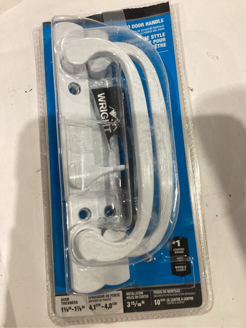 Condition photo showing Good Condition for mortise style patio door handle with offset thumbturn