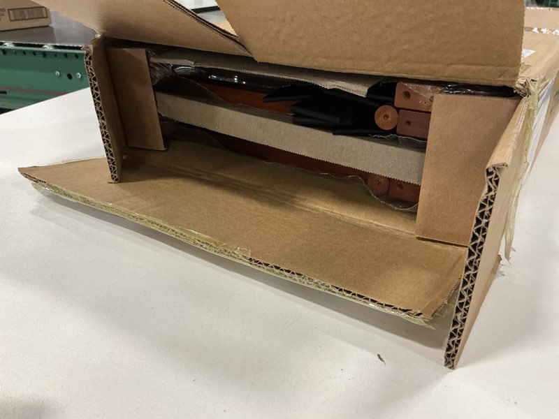 Condition photo showing New/Like New for BAMBOOHOMIE 2 Pack Bamboo Luggage Rack for Guest Room, 26.77\" Folding Wide Suitcase Stand with Storage 