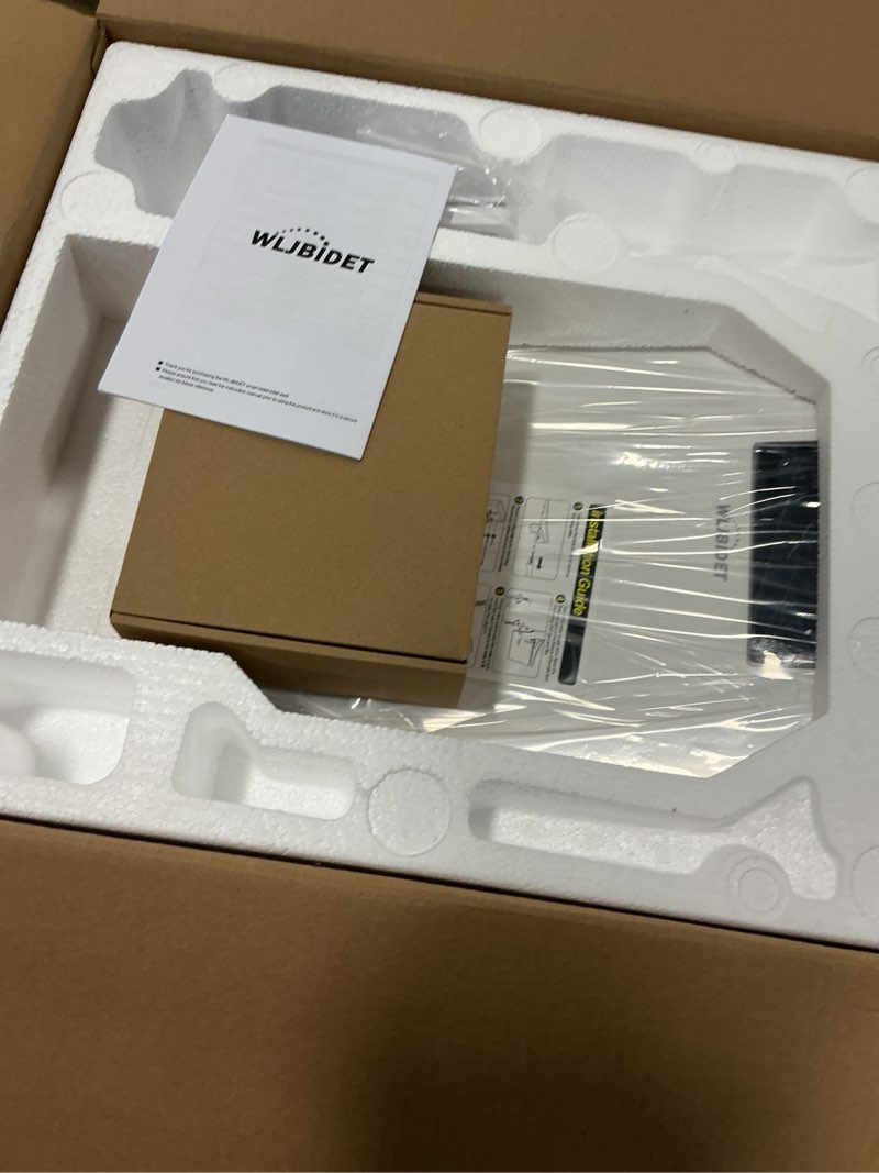 Condition photo showing New/Like New for Bidet Toilet Seat with Remote Control, Electronic Heated Bidet Seat with Adjustable Warm Water and Pressure, Warm Air Drying, Display Screen, Night Light, Slow Closed Toilet Lid, Elongated Oval