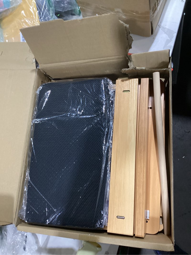 Condition photo showing Good Condition for StrongTek Double Step Footrest, Adjustable Wooden Foot Stool with 3 Height Levels, Cushioned Top & Non-Slip Base, Ergonomic Under Desk Leg Rest for Office Home
