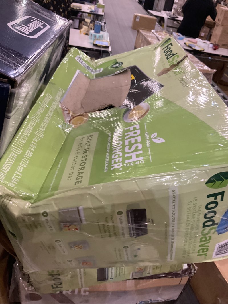 Condition photo showing As Is for FoodSaver Vacuum Sealer Machine, Automatic Bag Detection, Sous Vide Friendly, with sealer bags, roll, handheld vacuum sealer, black Vacuum Sealer + Accessories