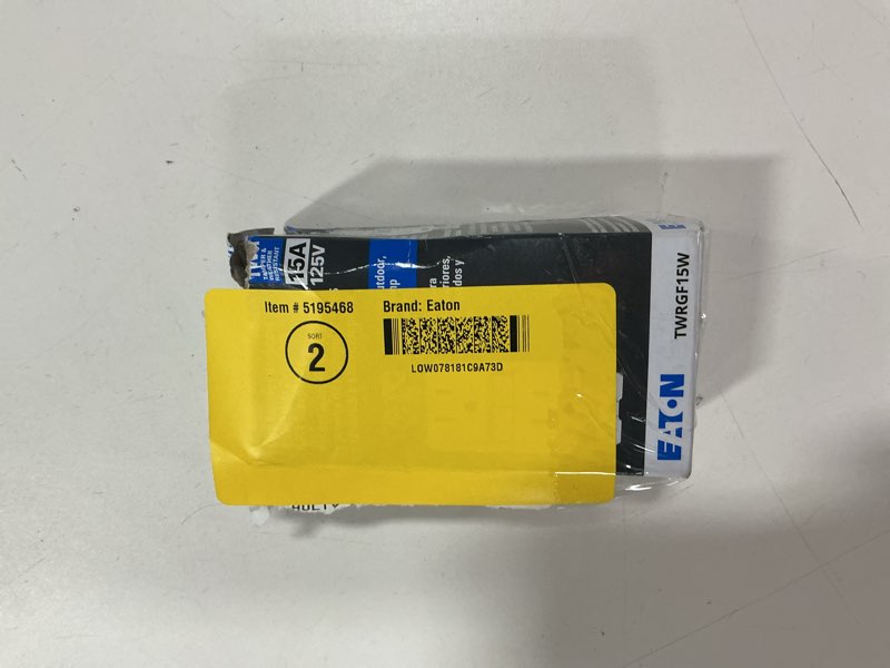 Condition photo showing Good Condition for Eaton 15-Amp 125-Volt Tamper Resistant Weather Resistant 