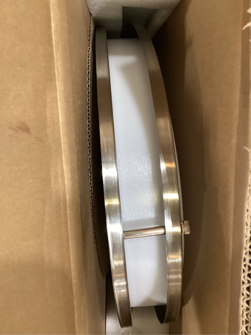 Condition photo showing As Is for DAKASON 32In Oval LED Flush Mount Light for Kitchen/Living Room, 50W Large LED Ceiling Light Fixture, 3500K/4000K/5000K Adjustable, Dimmable for Dining Room/Bedroom Brushed Nickel - 1Pack