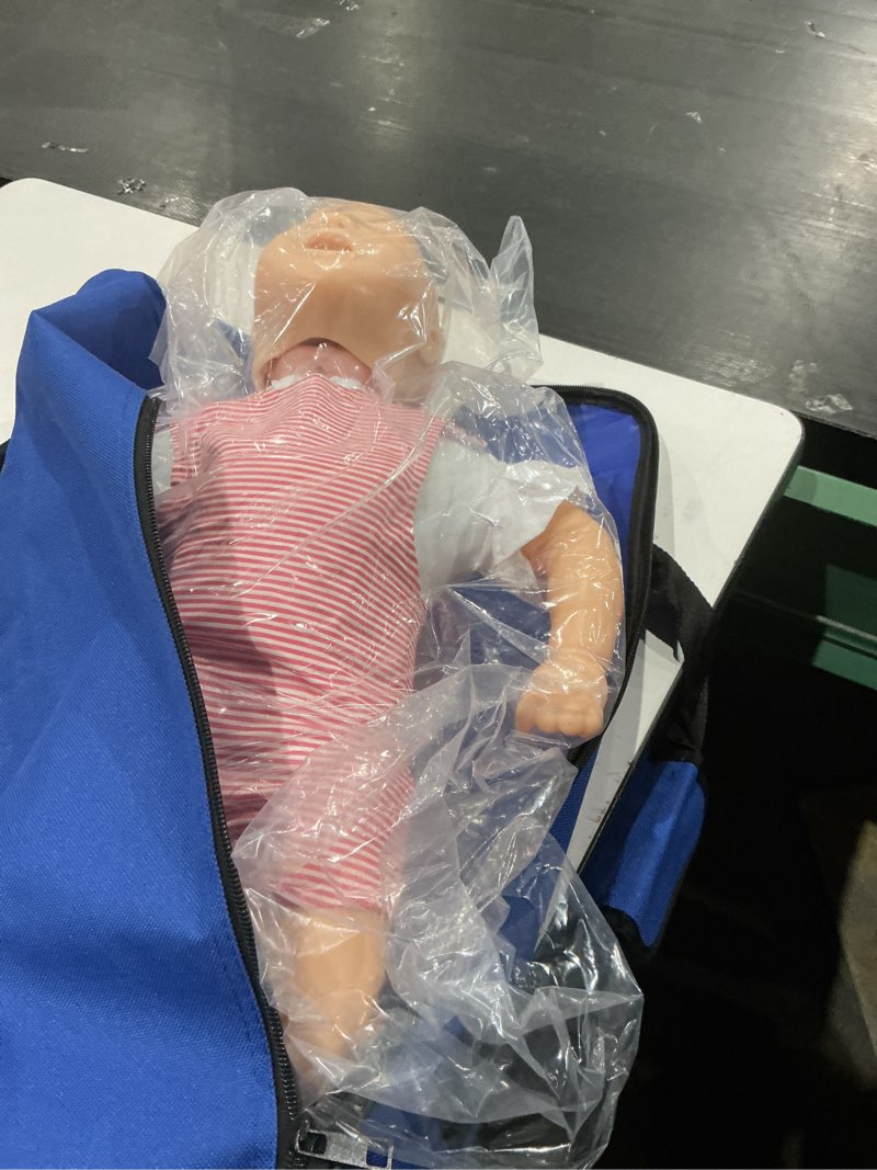 Condition photo showing Good Condition for cpr infant manikin with authentic body structure, professional simulation training doll for lifesaving skills